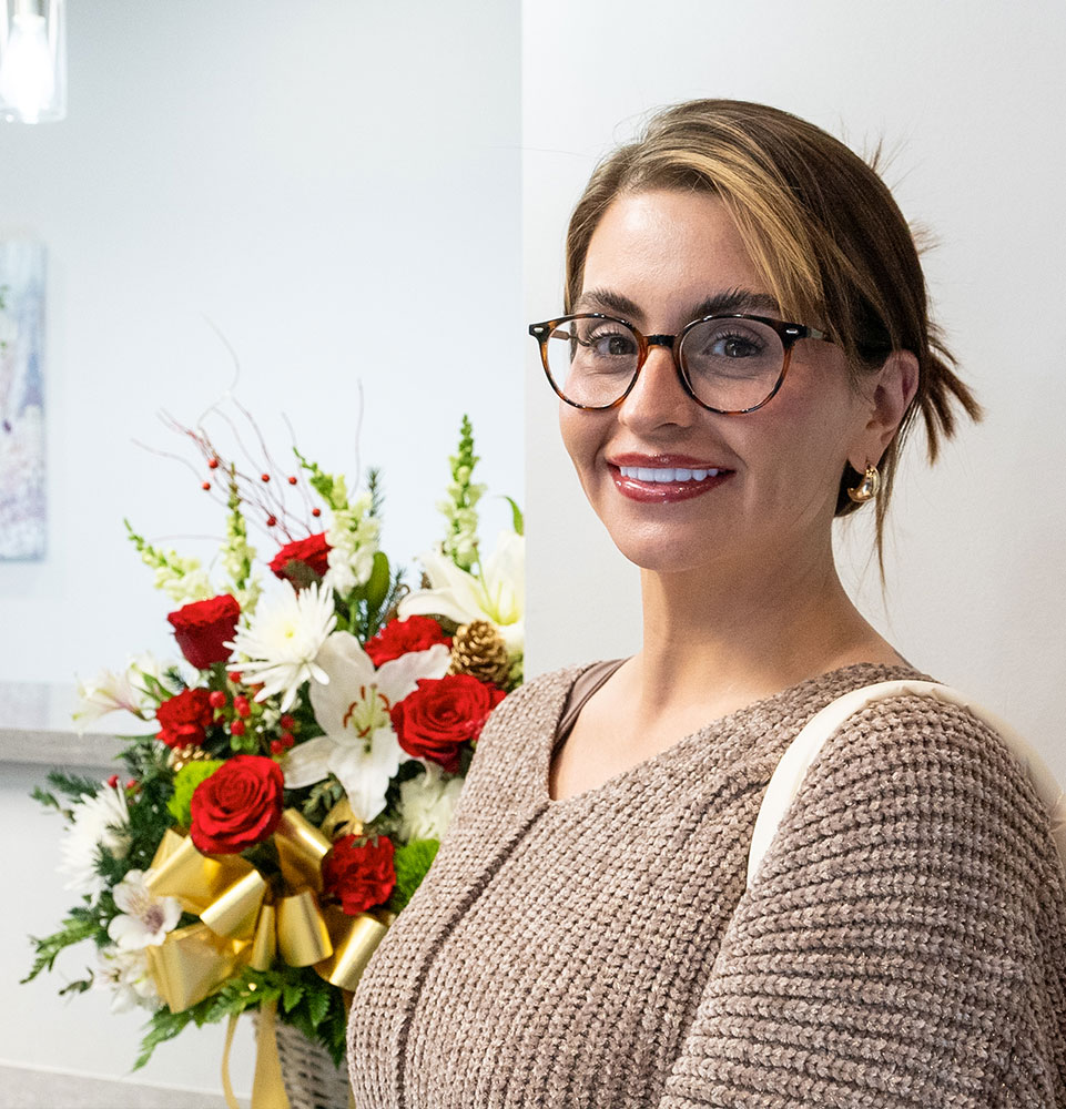 brittany full arch dental implants next to front desk