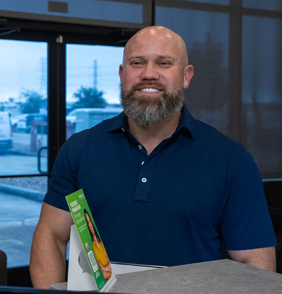 matt learning about financing his smile