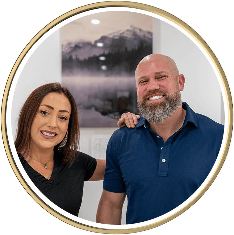 Patient and team member smiling