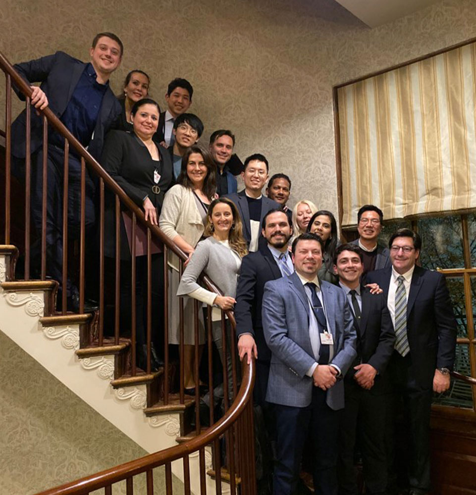 dr with other doctors stairway